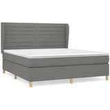 Maison Chic Box spring postelja - Vzmetna postelja z vzmetnico temno siva 160x200 cm blago SL14551, (21904138) | Shoptok.si