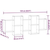 vidaXL Zidna polica boja staro drvo 159x18x65 cm konstruirano drvo | shoptok.hr