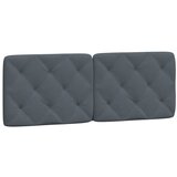 Maison Chic posteljno vzglavje - vzglavna omarica - vzglavna stranica temno siva 140 cm žamet, (21704097) | Shoptok.si