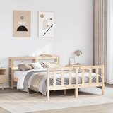 Maison Chic Posteljni okvir - Dvoposteljna postelja - Zakonska postelja brez vzmetnice 120x190 cm trdna borovina-J10432, (21764767) | Shoptok.si