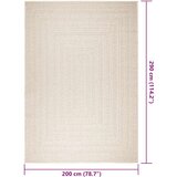  Tepih ZIZUR 200 x 290 cm s izgledom jute unutarnji i vanjski | shoptok.hr