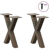  Noge za stolić X-oblika 2 kom prirodni čelik 30x(30-31)cm čelik | shoptok.hr