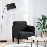 SOFA fotelja s naslonima za ruke crna 54 cm baršunasta | Shoptok.si