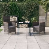  3-dijelni vrtni blagovaonski set s jastucima sivi | shoptok.hr
