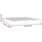 vidaXL Madrac s džepičastim oprugama crni 160x220x20 cm baršunasti | shoptok.hr