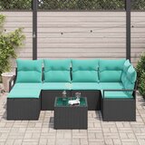  Set sofe 7 kom. Crna poliratan 232 x 122 x 85 cm | shoptok.hr