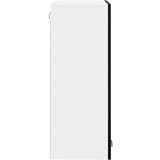 vidaXL Viseča omarica s polico Riga Črna Orehovina 60 x 31 x 80 cm | Shoptok.si