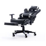 Bytezone Gaming stol Carbon BZ5934B masažna blazina / Bluetooth zvočniki (črn) | Shoptok.si