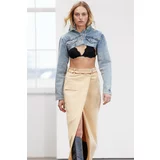 Trendyol Limited Edition Stone Cut Out Detailed Cotton Midi Column Woven Skirt