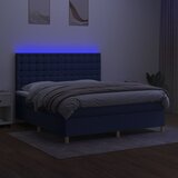  box spring s madracem LED plavi 180x200 cm od tkanine | shoptok.hr