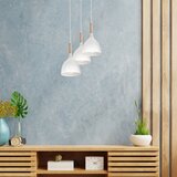  Luster na sajli NOAK WOOD 3xE27/15W/230V bela/buk | Eponuda.com