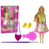  Punčka za igro v obleki za barvanje Painting Dress - 29 cm - zelena Cene