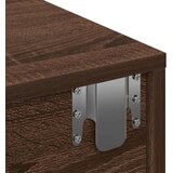 vidaXL Stenska polica s predali rjav hrast 60x26,5x15 cm inž. les | Shoptok.si