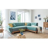 Miuform Turkizna raztegljiva kotna sedežna garnitura (desni kot) Dazzling Daisy – | Shoptok.si