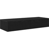  Zidna polica s ladicama crna 100x36x19 cm izrađeno drvo | Eponuda.com