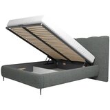MID.YOU OBLAZINJENA POSTELJA 180 cm x 200 cm , les, tekstil, leseni material antracit | Shoptok.si