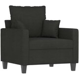  Fotelja s tabureom crna 60 cm od tkanine | shoptok.hr