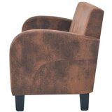 vidaXL Dvosjed od Umjetne Brušene Kože Smeđi | shoptok.hr