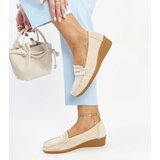 Gemre Light beige suede wedge loafers Sakena | Shoptok.si