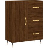  Visoka komoda boja hrasta 69 5x34x180 cm od konstruiranog drva | shoptok.hr