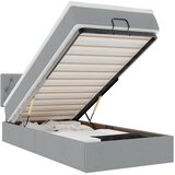  Otomanski krevet s madracem i LED svijetlosiva 80x200cm tkanina | shoptok.hr