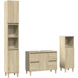 Furnova Kopalniška garnitura 3-delna sonoma hrast inženirski les, (21945763) | Shoptok.si