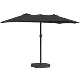  Vrtni suncobran Crna 385 x 209 x 244 cm Poliester i čelik | Eponuda.ba