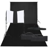 vidaXL komplet za foto studio z lučmi in ozadjem | Shoptok.si