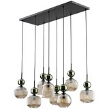  Visilica na sajli SOPHIA 8xE14/10W/230V crna/zelena/zadimljeno bež | Eponuda.com