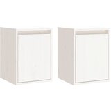 Maison Chic Stenska omarica - Zidna omarica 2 kosa bela 30x30x40 cm trdna borovina iu369, (22063656) | Shoptok.si
