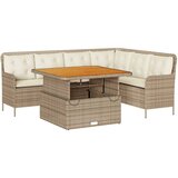  2-dijelni set vrtnih sofa od poliratana s jastucima bež | shoptok.hr