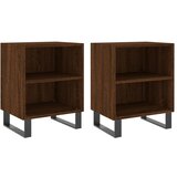 Maison Chic Dvo delni komplet Nočne omarice - Nočne mize rjav hrast 40x30x50 cm inženirski les, (21690224) | Shoptok.si