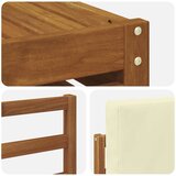  Set vanjskih sofa 8 kom. Prirodna i krem Čvrsto drvo akacije | shoptok.hr
