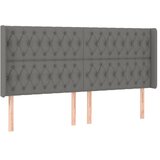  LED uzglavlje tamnosivo 203 x 16 x 118/128 cm od tkanine | shoptok.hr