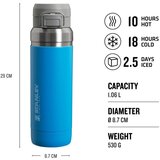 Stanley Quick Flip Go Bottle termovka Azure 1060 ml | Shoptok.si