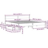  Okvir kreveta bez madraca 160 x 200 cm od masivne borovine | shoptok.hr