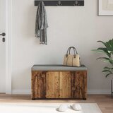  Klupa za hodnik s jastukom s policom Staro drvo 80 x 38 x 46 cm | Eponuda.ba