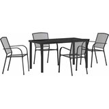  Vrtni set za objed 5 pcs Antracit Čelik s prahom premazan | shoptok.hr