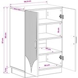  Ormar za cipele HOORN 59,5 x 39,5 x 87 cm Konstruirano drvo | shoptok.hr