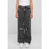 Urban Classics Women's Distressed 90's Wide Jeans - Black | Eponuda.ba