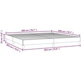  Okvir za krevet bez madraca tamnosmeđi 200x200 cm od tkanine | shoptok.hr