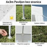  Paviljon 6x3m Bez Stranica 3x6x2,55m | Eponuda.com