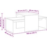  Stolovi za slaganje Crni hrast 100 x 48 x 40 cm | shoptok.hr