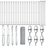  Šesterokutna ograda 0 6x50 m galvanizirani čelik Stupovi ograde s podnožnim pločama 13 kom Ø32mm 70cm galvanizirani čelik | shoptok.hr