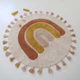 Nattiot Ciglasti/krem periv/ručno rađen pamučan dječji tepih ø110 cm Rainbow Toffee – | shoptok.hr