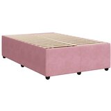 vidaXL Box spring postelja z vzmetnico roza 120x190 cm žamet | Shoptok.si