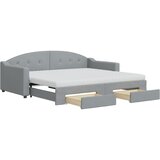  Dnevni krevet na razvlačenje svjetlosivi 90 x 190 cm od tkanine | shoptok.hr
