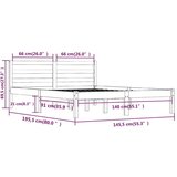 vidaXL posteljni okvir iz trdne borovine 140x190 cm | Shoptok.si
