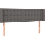  Posteljno vzglavje sivo 147x16x78/88 cm umetno usnje, (20794302) | Shoptok.si