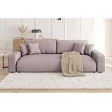 Ropez Svetlo rožnata raztegljiva/s prostorom za shranjevanje sedežna garnitura iz rebrastega žameta 234 cm Sara – | Shoptok.si